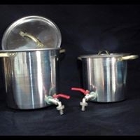 Kettle with spigot.