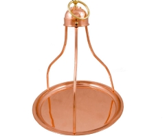 Traditional coffee-serving disc, copper.