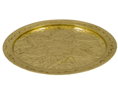 Carved bronze disc.
