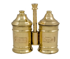 Double bronze coffee-sugar jar, No 5040.
