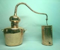 Copper retort.