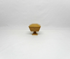 Four-sided aluminum cemetery censer.